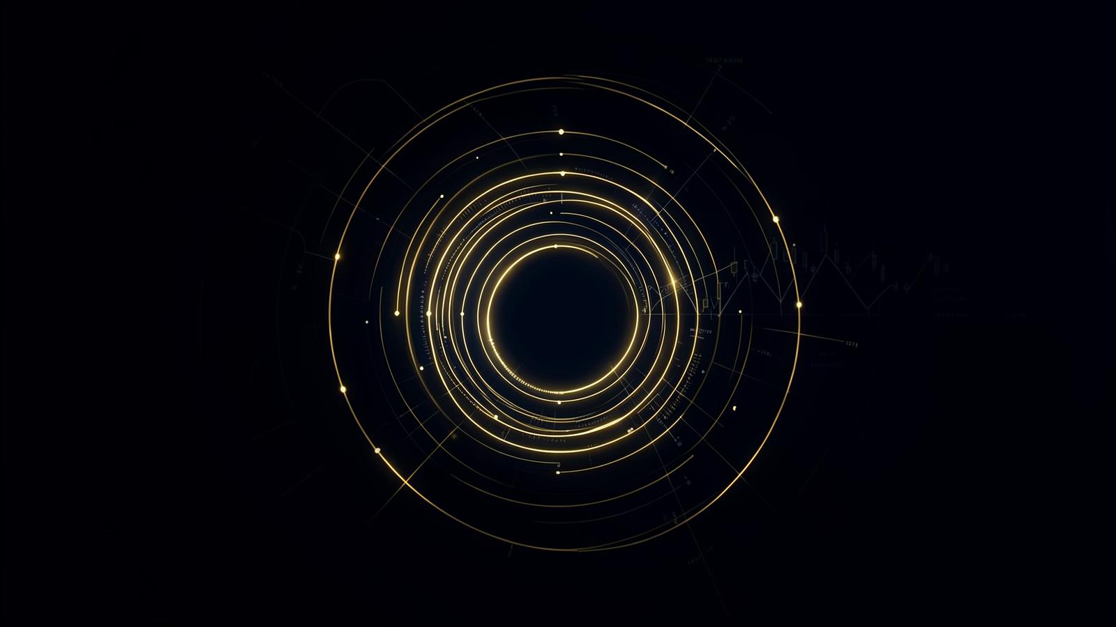 Abstract representation of QB token supply and distribution
